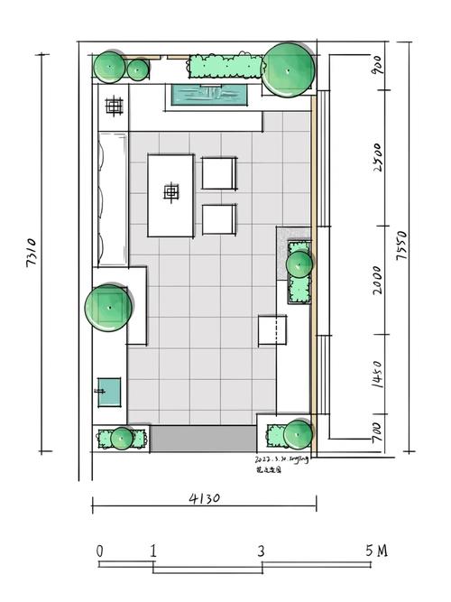 30平米小花園平面設計方案